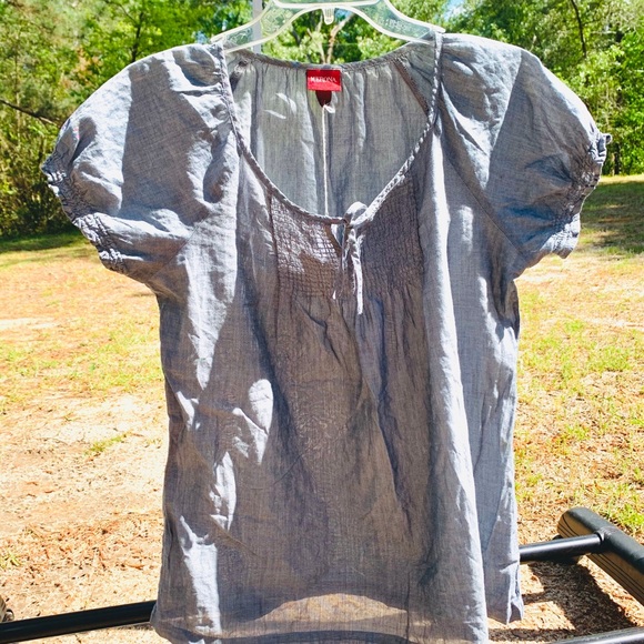 Merona Tops - Denim sheer top